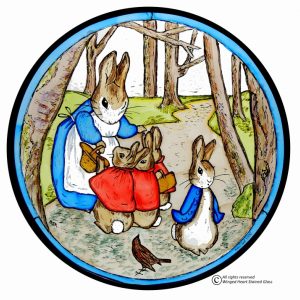 Mrs Rabbit and Peter Rabbit Window Cling