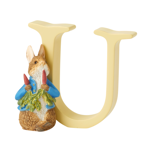 Beatrix Potter Alphabet Letter U - Peter Rabbit with Radishes