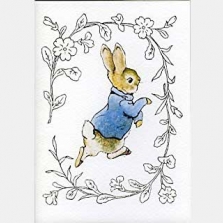 Peter Rabbit Running Greetings Card - Beatrix Potter Shop