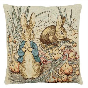 Peter Rabbit & Benjamin Bunny Tapestry Cushion