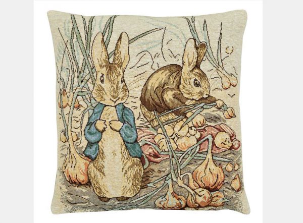 Peter Rabbit & Benjamin Bunny Tapestry Cushion