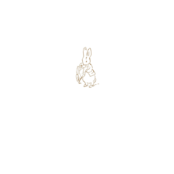 Peter Rabbit & Lettuce Sketch Greetings Card