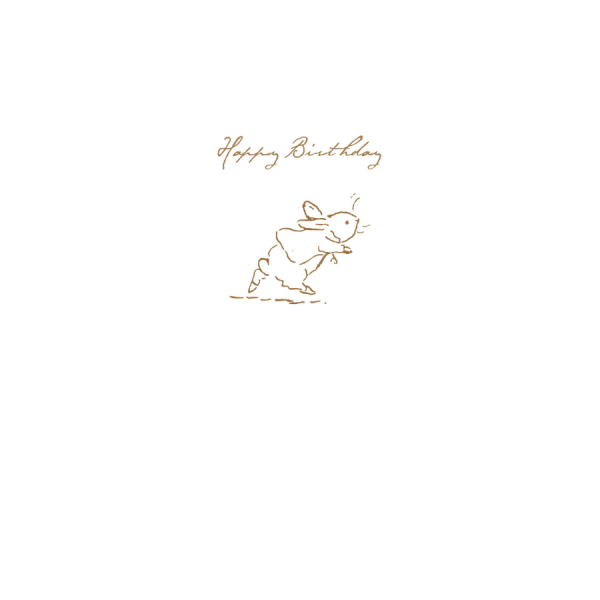 Peter Rabbit Running Sketch 'Happy Birthday' Card