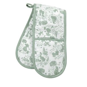 Peter Rabbit Classic Green Pattern Double Oven Glove