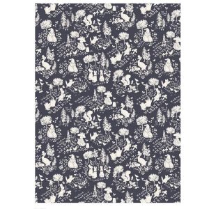 Peter Rabbit Classic Dark Blue Pattern Cotton Tea Towel Set