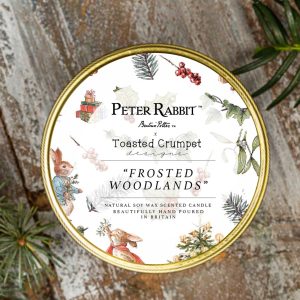 Peter Rabbit & Friends “Frosted Woodlands” Candle in a Matt Gold Tin