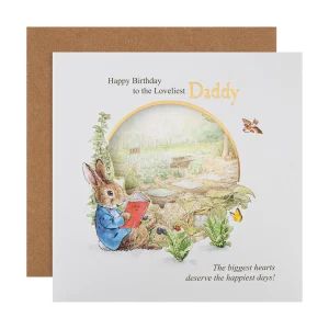 Peter Rabbit Happy Birthday Daddy Card