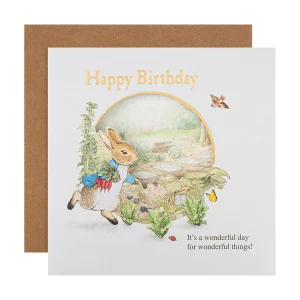 Peter Rabbit Happy Birthday Card