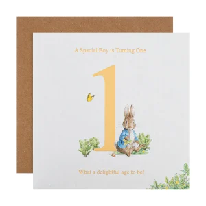 Peter Rabbit 1st Birthday Boy Card