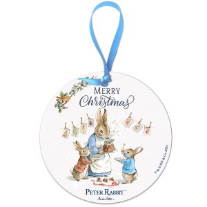 The Original Metal Sign Co – Mrs Rabbit & Christmas Pudding Decoration