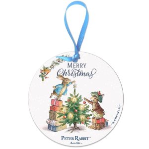 The Original Metal Sign Co – Peter Rabbit & Christmas Tree Decoration