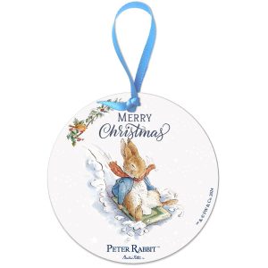 The Original Metal Sign Co – Peter Rabbit Sledging Christmas Decoration