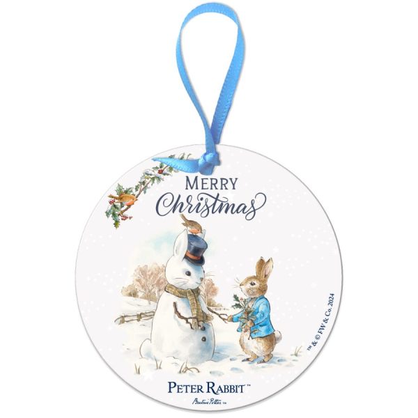 The Original Metal Sign Co – Peter Rabbit & Snow Rabbit Christmas Decoration