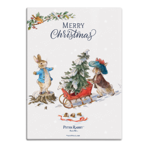 The Original Metal Sign Co – Peter Rabbit & Benjamin Bunny Christmas Fridge Magnet