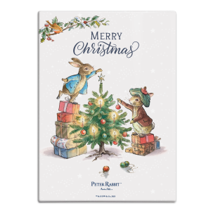 The Original Metal Sign Co – Peter Rabbit & Christmas Tree Fridge Magnet