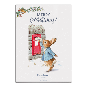 The Original Metal Sign Co – Peter Rabbit Posting a Letter Christmas Fridge Magnet