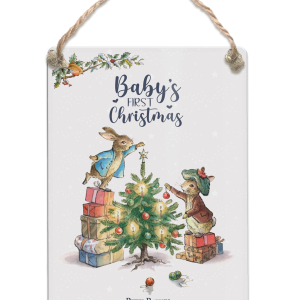 The Original Metal Sign Co – Baby's First Christmas Dangler