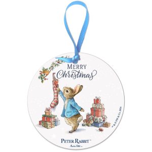 The Original Metal Sign Co – Peter Rabbit & Christmas Stocking Decoration