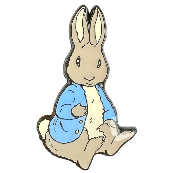 Peter Rabbit Sitting Pin Badge