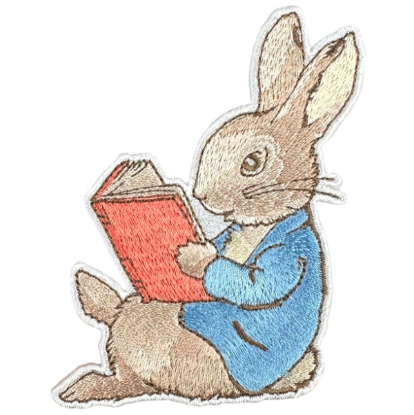 Peter Rabbit Reading Sew on Patch