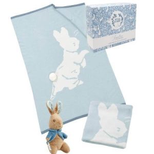 Peter Rabbit Signature Knitted Blanket with soft toy