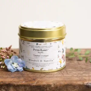 Jemima Puddle-Duck “Bluebell & Vanilla” Candle in a Matt Gold Tin